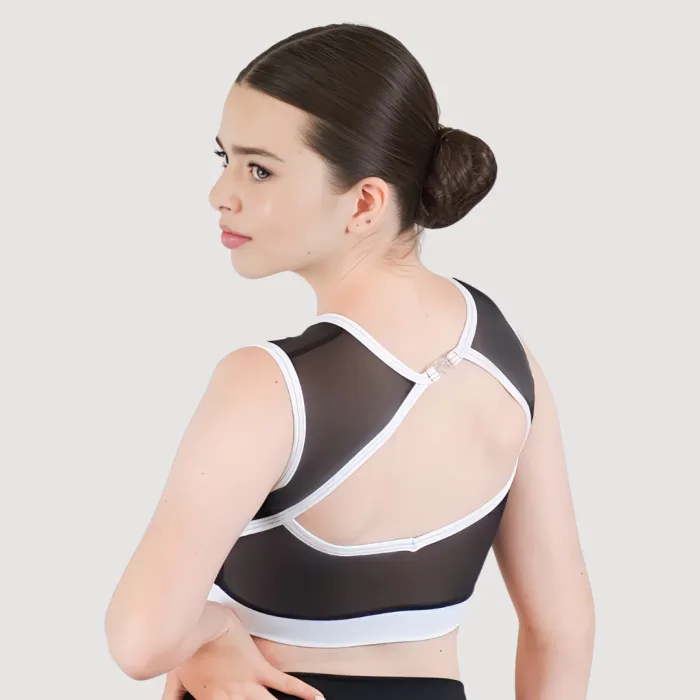 Academy Mesh Open Back Crop Top - Image 3